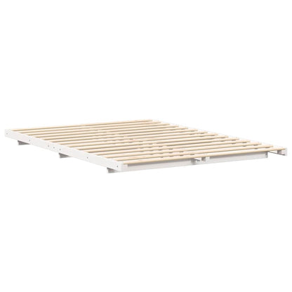 Struttura letto a terra Bianco 140 x 200 cm