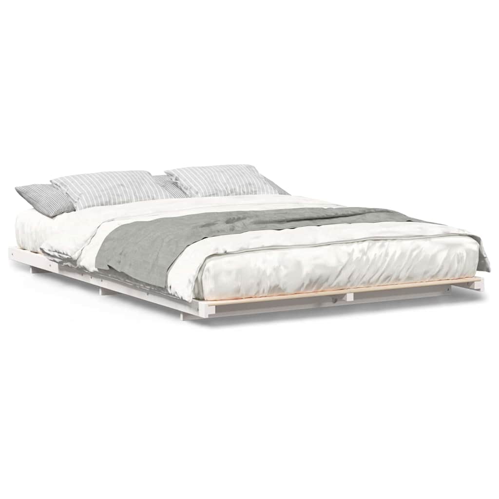 Struttura letto a terra Bianco 140 x 200 cm