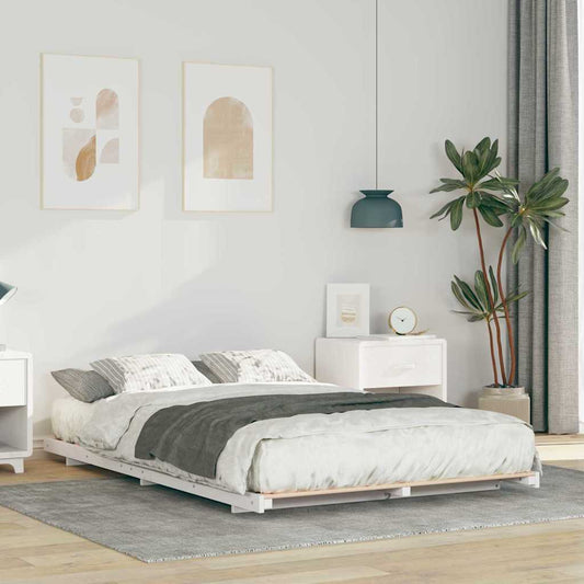 Struttura letto a terra Bianco 120 x 200 cm