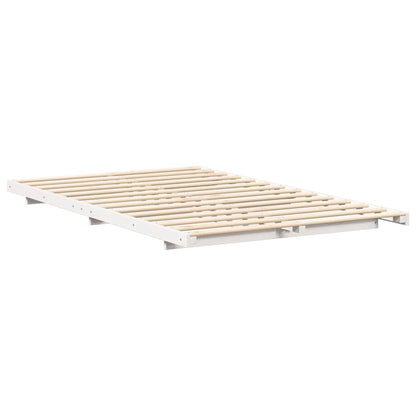 Struttura letto a terra Bianco 120 x 200 cm