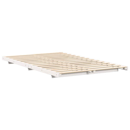 Struttura letto a terra Bianco 120 x 200 cm