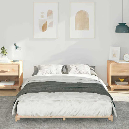 Struttura letto a terra Marrone 140 x 190 cm