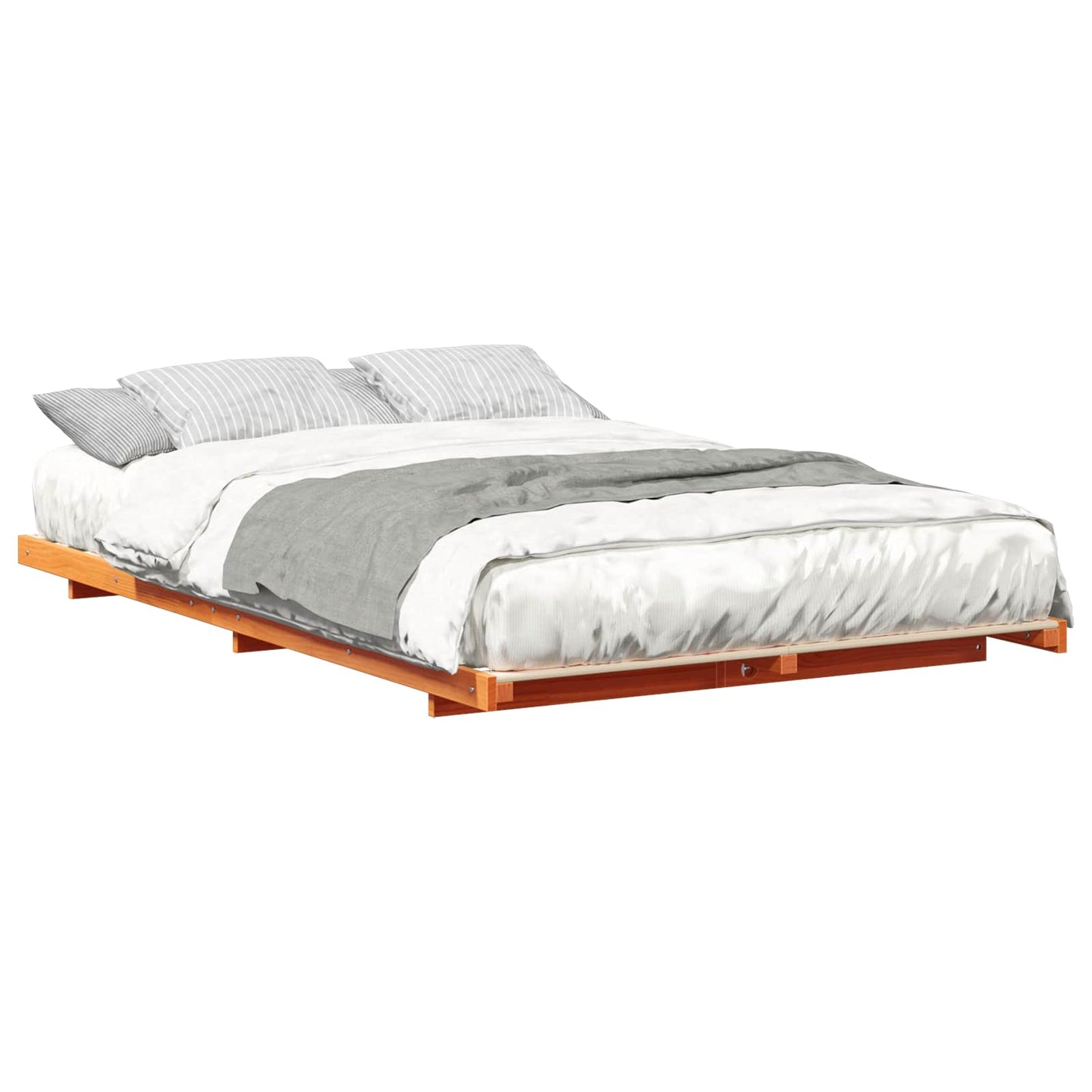 Struttura del letto Marrone cerato 140 x 190 cm Pino massello | homemem39