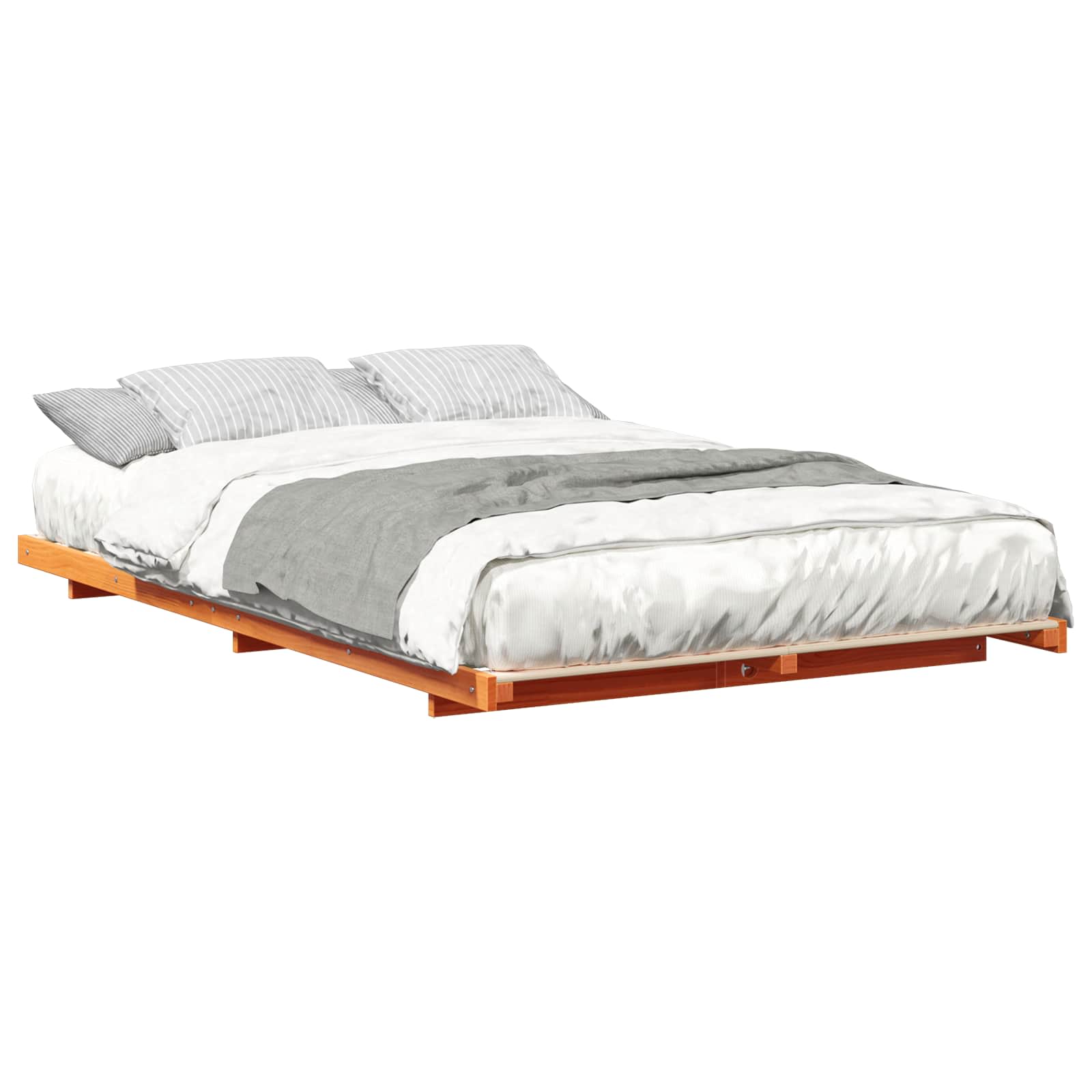 Struttura del letto Marrone cerato 140 x 190 cm Pino massello | homemem39