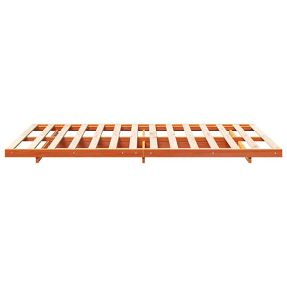 Struttura letto a terra Cera marrone 140 x 190 cm