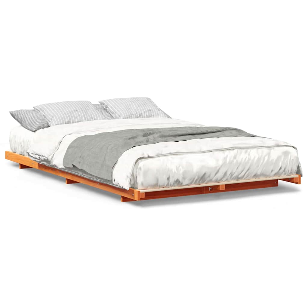 Struttura letto a terra Cera marrone 140 x 190 cm