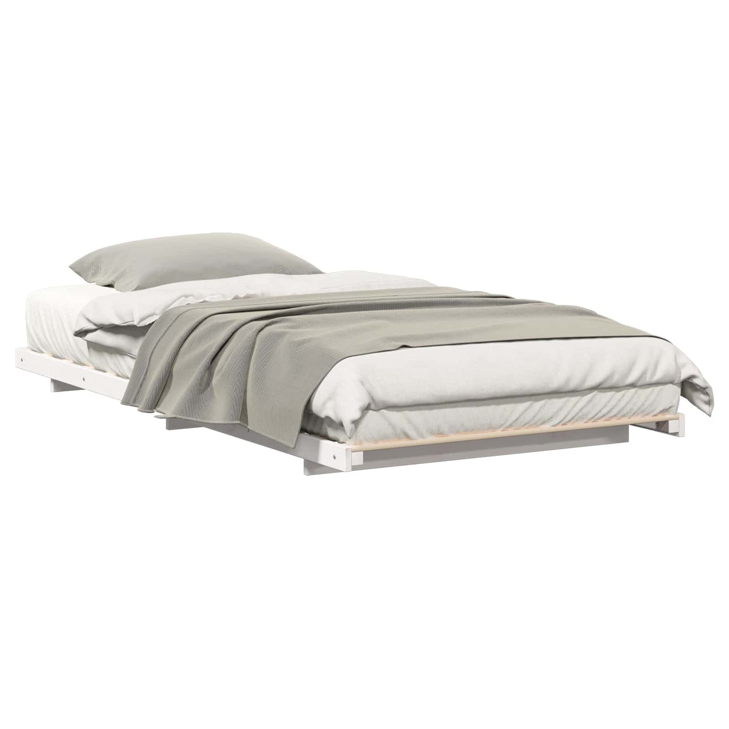 Struttura del letto Bianco 90 x 190 cm Pino massello | homemem39