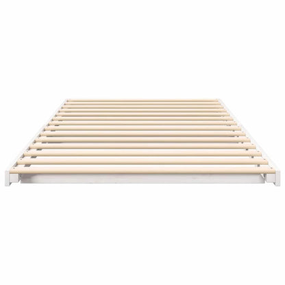 Struttura letto a terra Bianco 90 x 190 cm