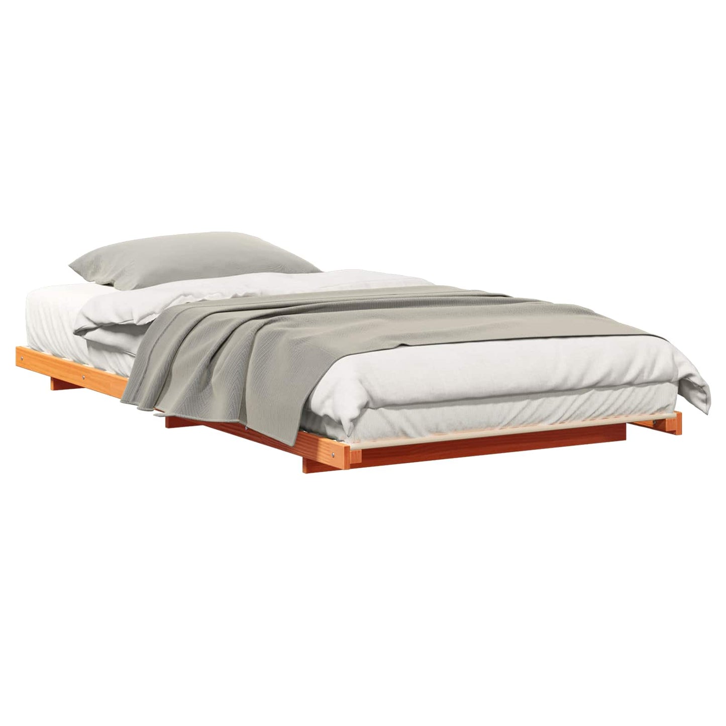 Struttura letto a terra Cera marrone 90 x 210 cm