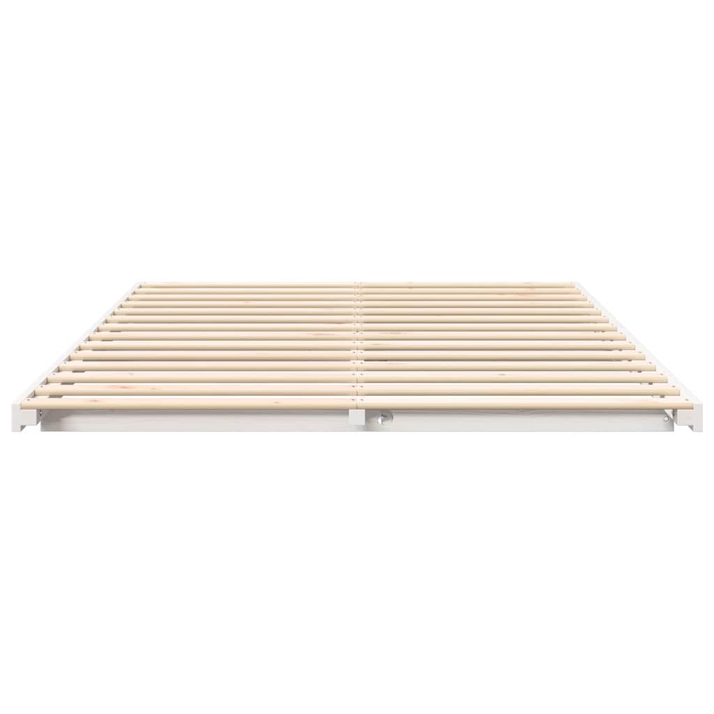Struttura del letto Bianco 160 x 210 cm Pino massello | homemem39