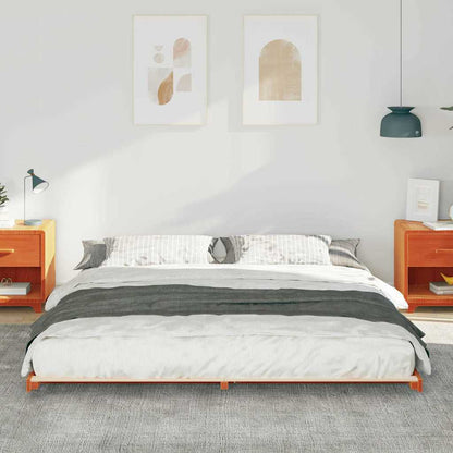 Struttura letto a terra Cera marrone 200 x 210 cm