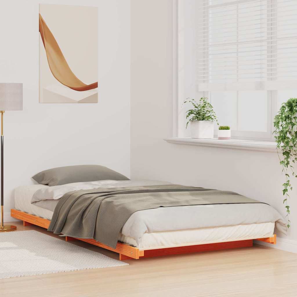 Struttura del letto Marrone cerato 80 x 220 cm Pino massello | homemem39