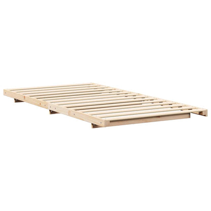 Struttura del letto Marrone 100 x 220 cm Pino massello | homemem39