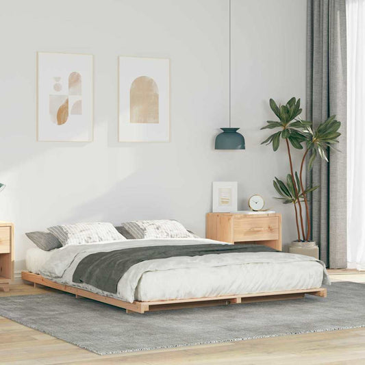 Struttura del letto Marrone 140 x 220 cm Pino massello | homemem39