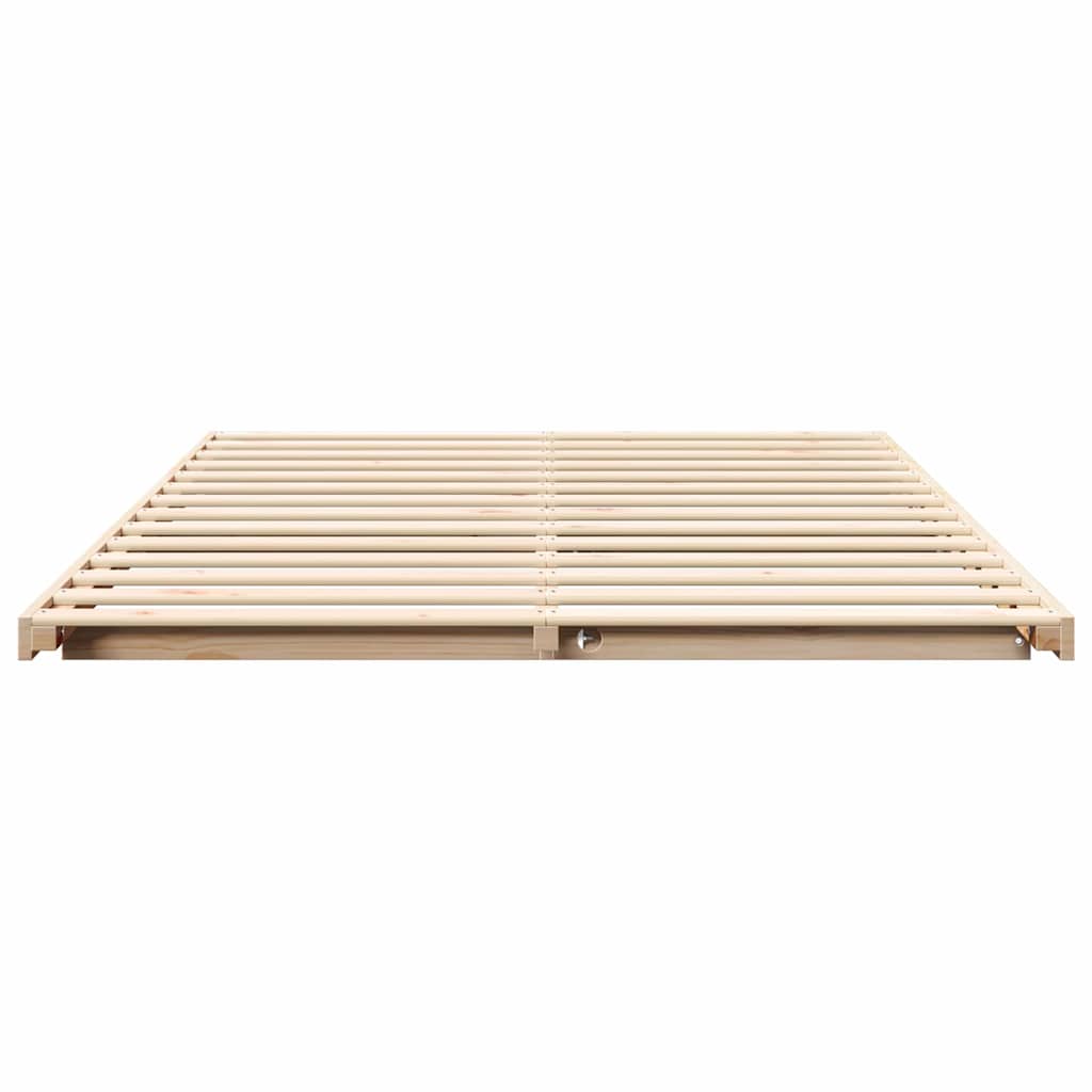 Struttura del letto Marrone 140 x 220 cm Pino massello | homemem39