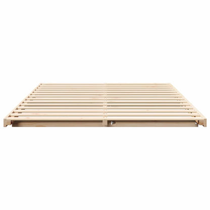 Struttura del letto Marrone 140 x 220 cm Pino massello | homemem39