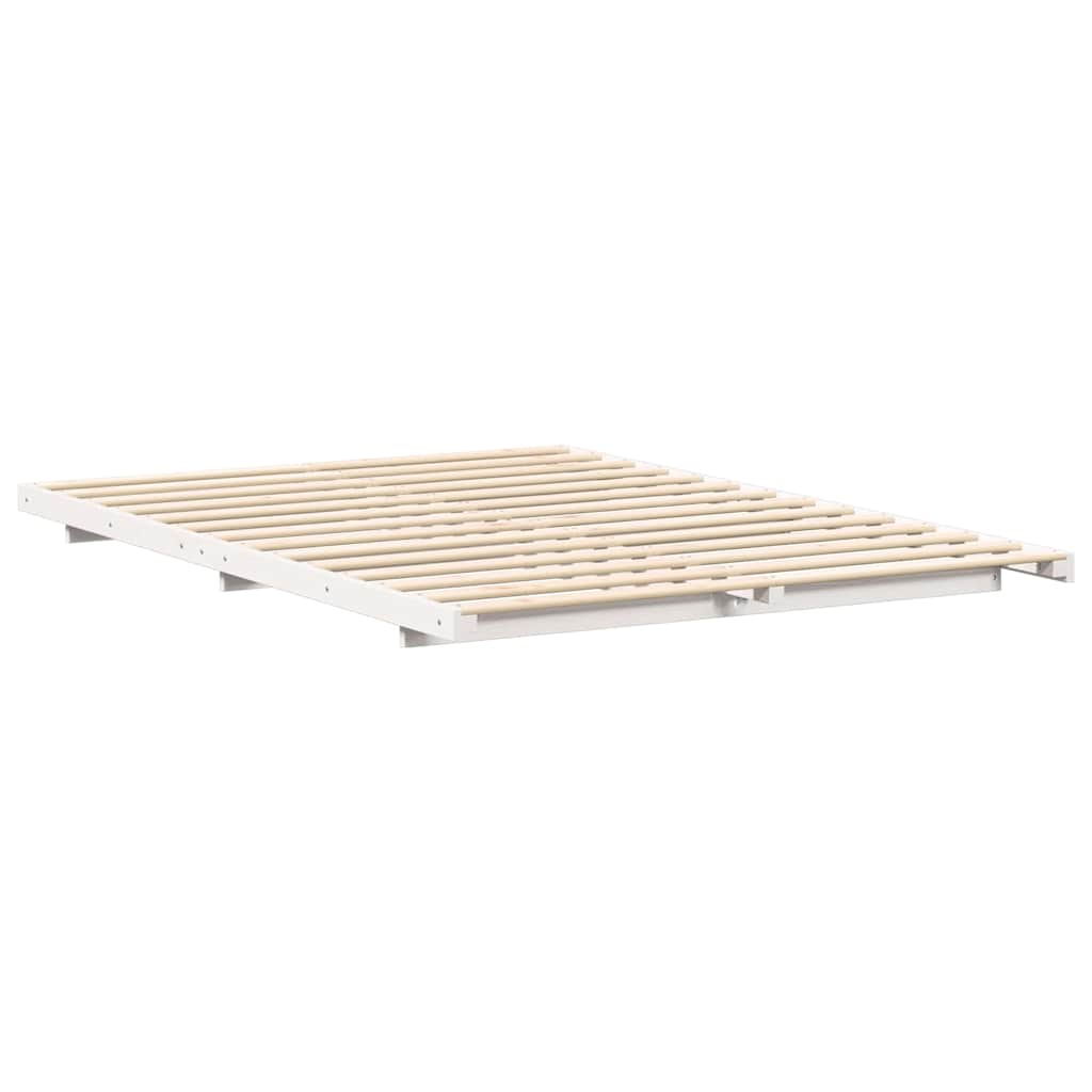 Struttura del letto Bianco 140 x 220 cm Pino massello | homemem39