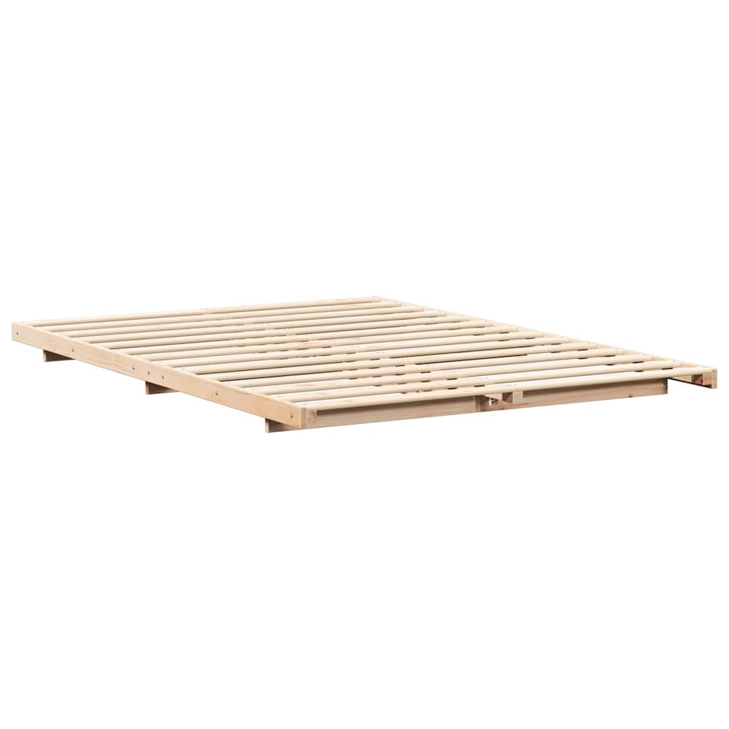 Struttura del letto Marrone 160 x 220 cm Pino massello | homemem39