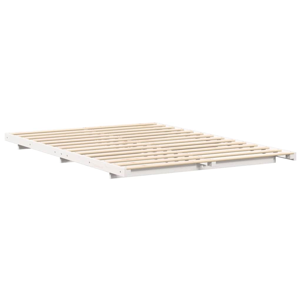 Struttura del letto Bianco 160 x 220 cm Pino massello | homemem39
