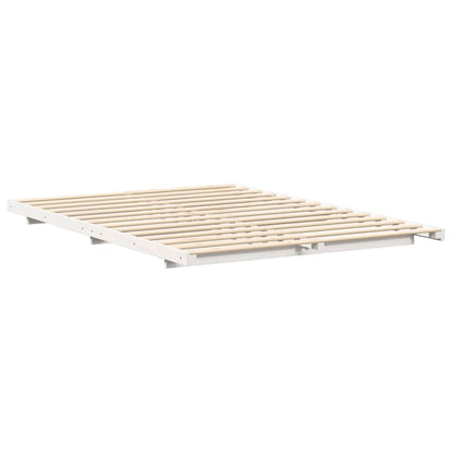 Struttura del letto Bianco 160 x 220 cm Pino massello | homemem39
