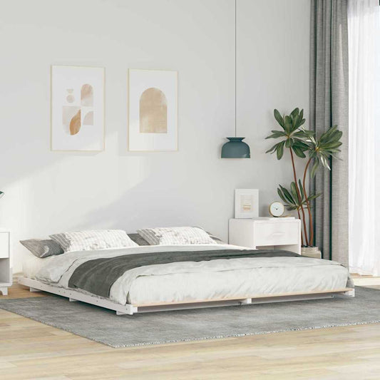 Struttura letto a terra Bianco 180 x 220 cm