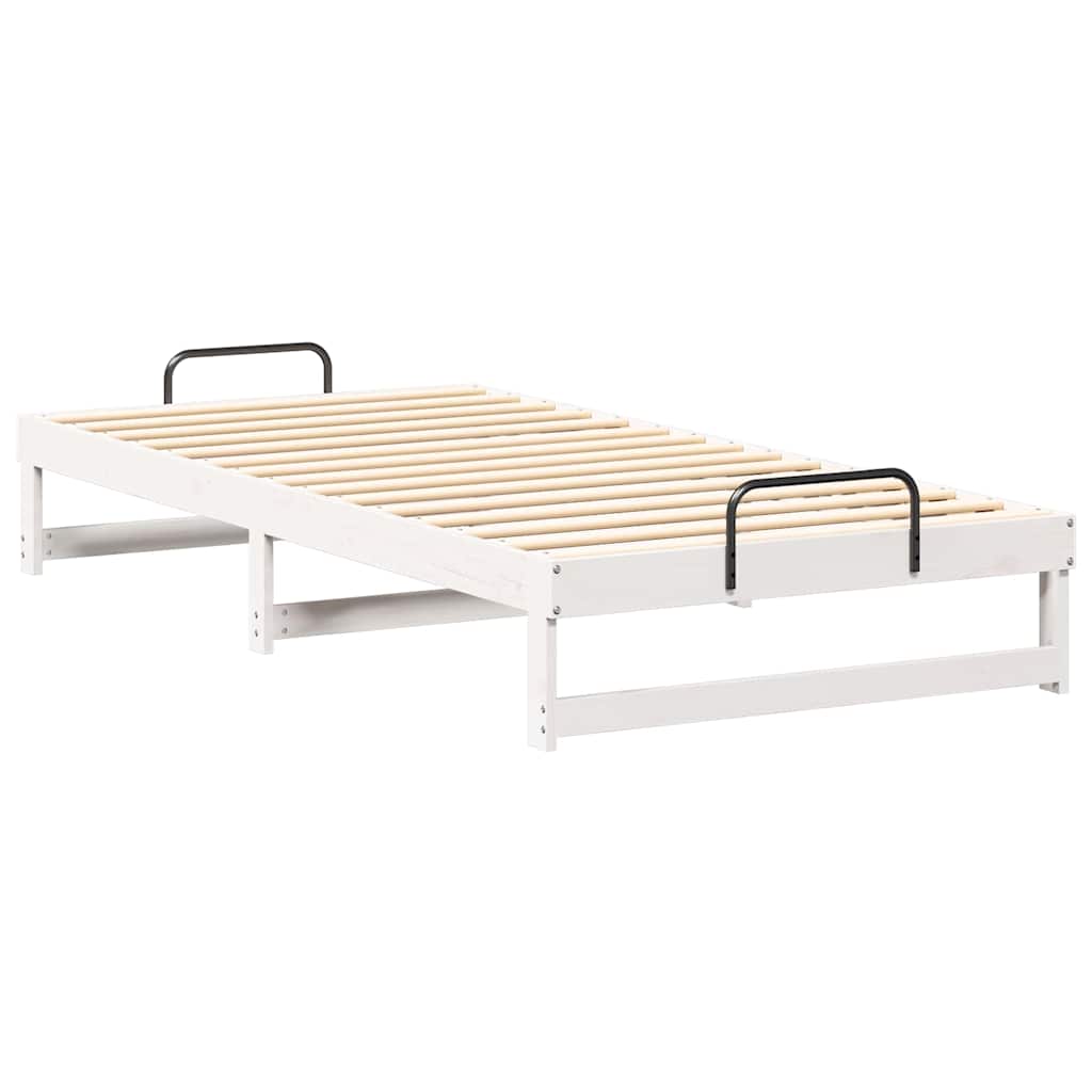 Struttura del letto Bianco 100 x 200 cm Pino massello | homemem39