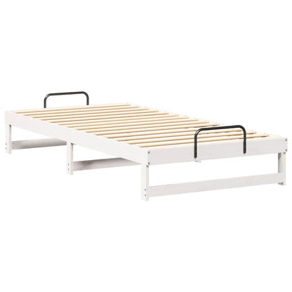 Struttura del letto Bianco 100 x 200 cm Pino massello | homemem39