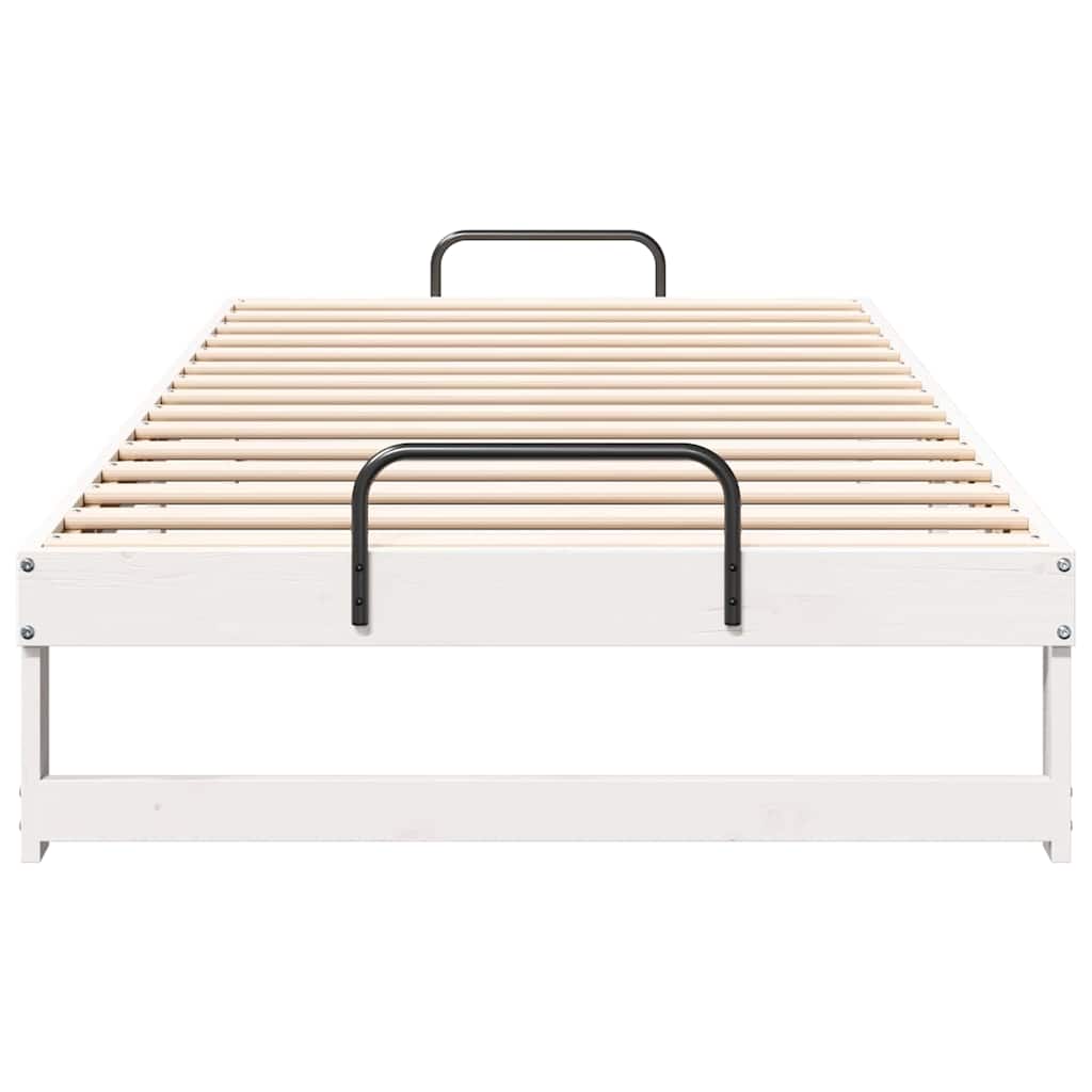 Struttura del letto Bianco 100 x 200 cm Pino massello | homemem39