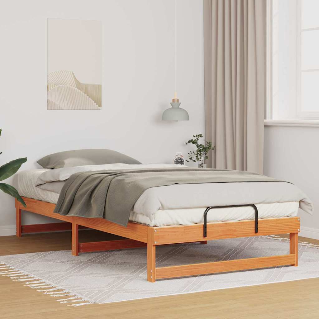 Struttura del letto Marrone 100 x 200 cm Pino massello | homemem39