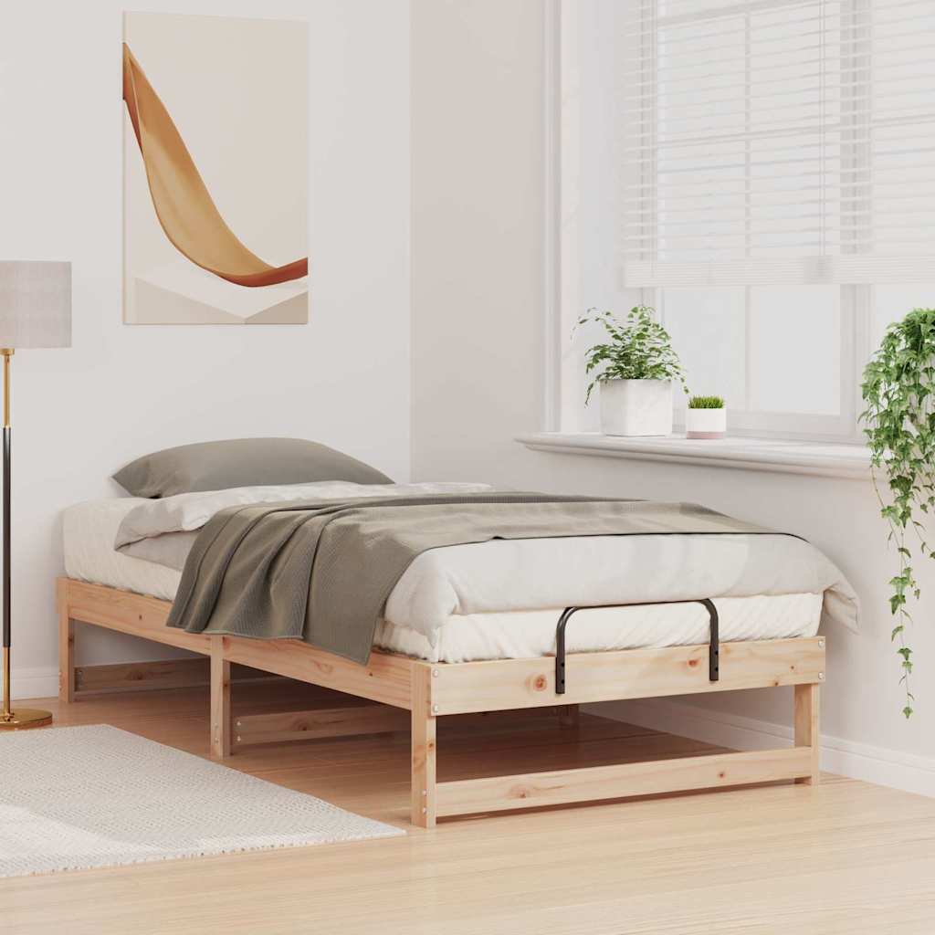 Struttura del letto Marrone 90 x 200 cm Pino massello | homemem39