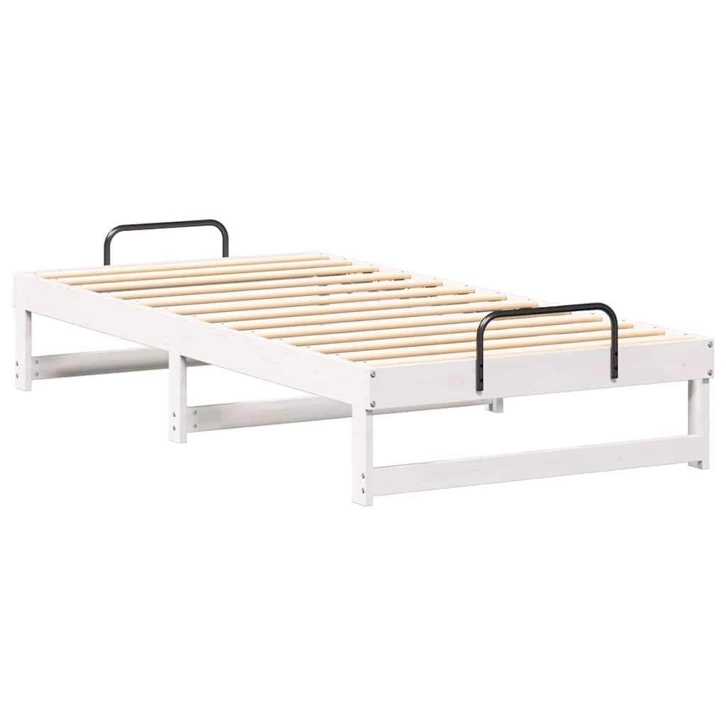 Struttura del letto Bianco 90 x 190 cm Pino massello | homemem39