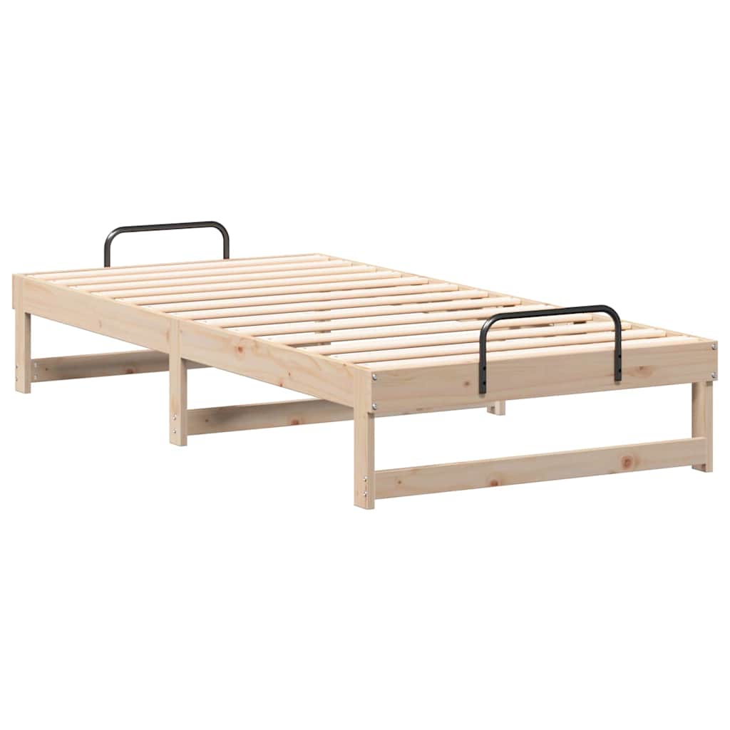 Struttura del letto Marrone 75 x 190 cm Pino massello | homemem39