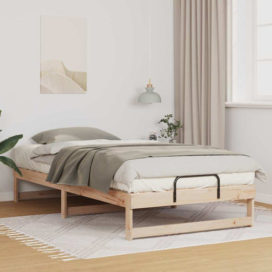Struttura del letto Marrone 100 x 210 cm Pino massello | homemem39