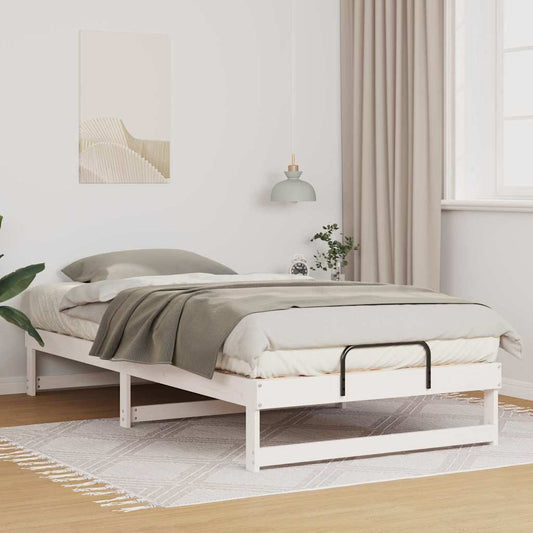 Struttura del letto Bianco 100 x 210 cm Pino massello | homemem39