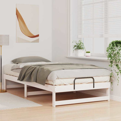 Struttura del letto Bianco 100 x 210 cm Pino massello | homemem39