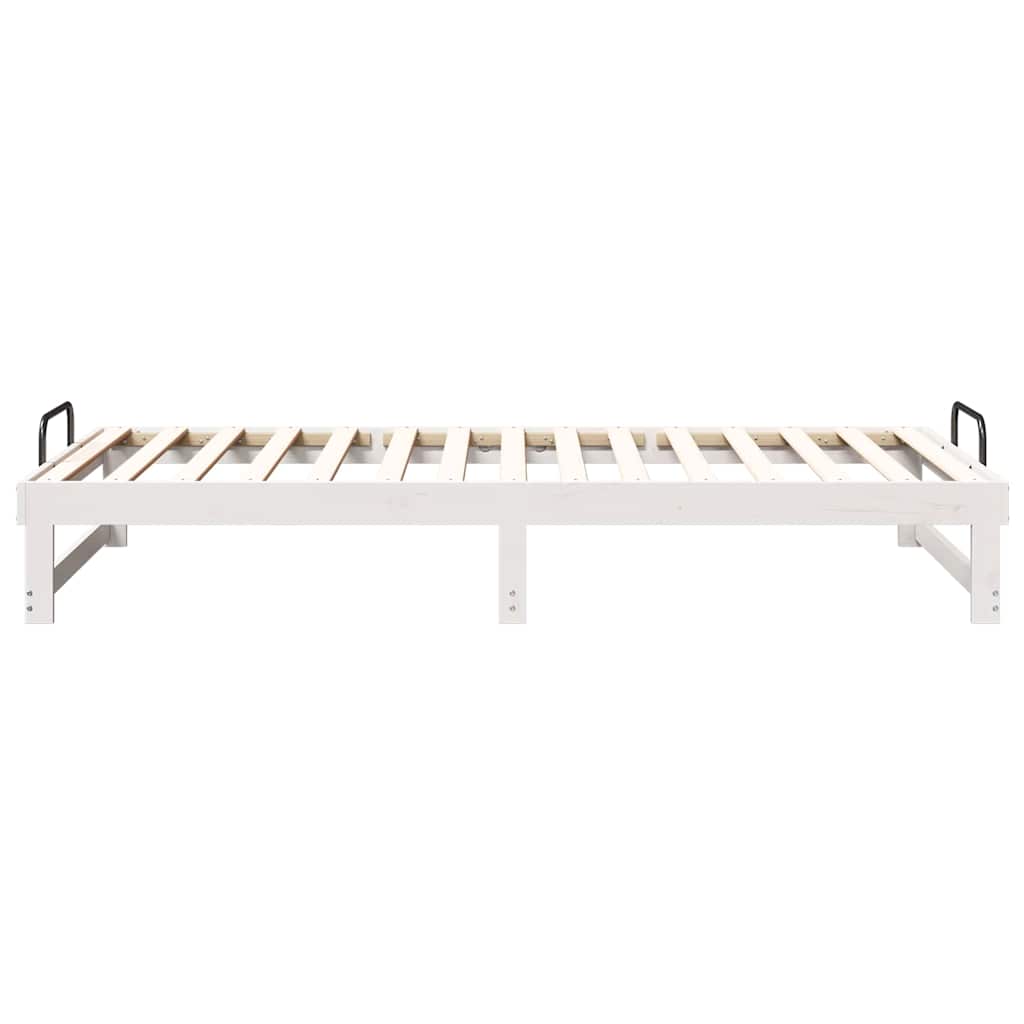 Struttura del letto Bianco 100 x 210 cm Pino massello | homemem39