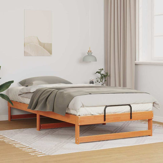 Struttura del letto Marrone 100 x 210 cm Pino massello | homemem39