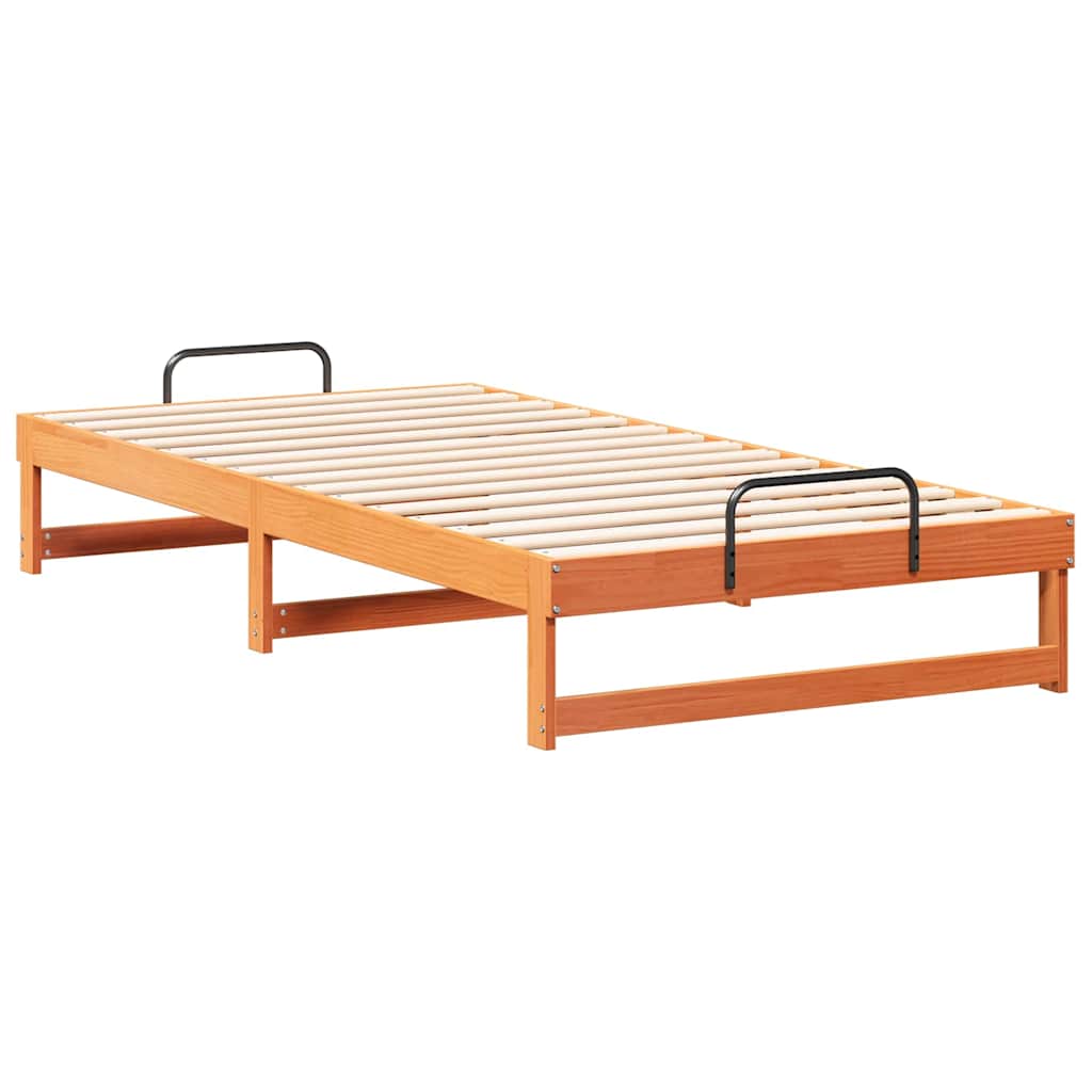Struttura del letto Marrone 100 x 210 cm Pino massello | homemem39