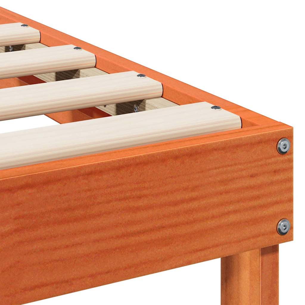 Struttura del letto Marrone 80 x 220 cm Pino massello