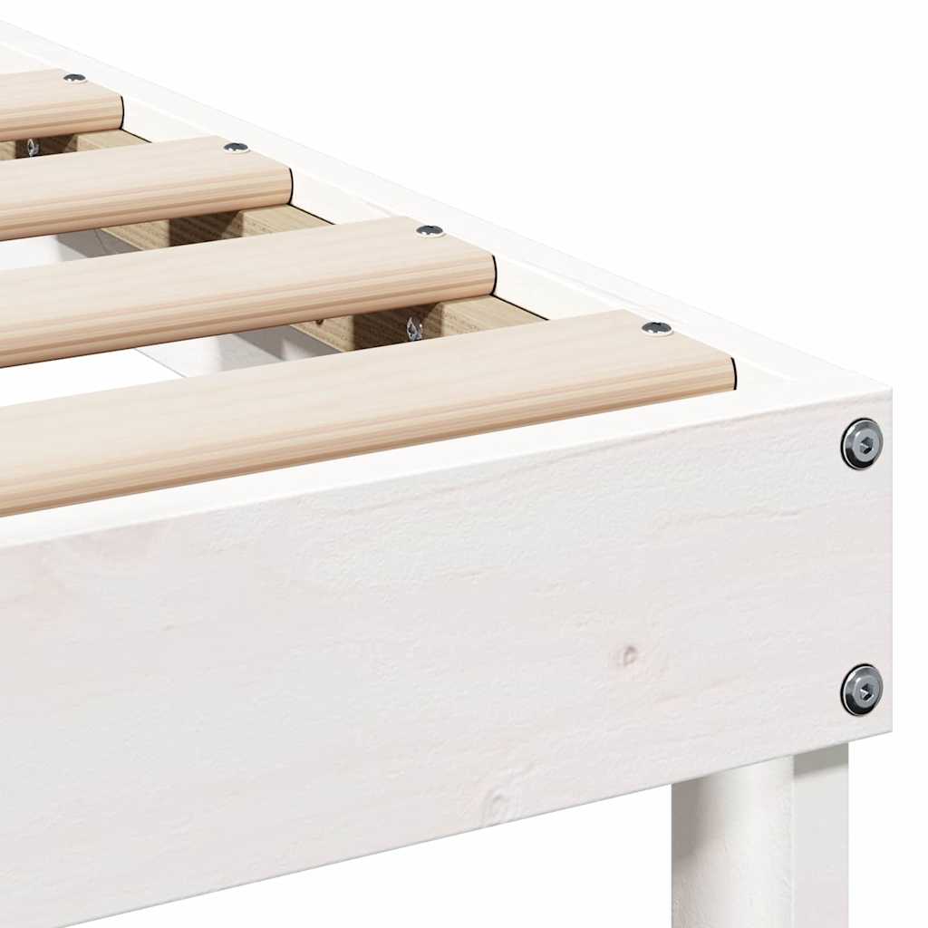 Struttura del letto Bianco 90 x 220 cm Pino massello | homemem39