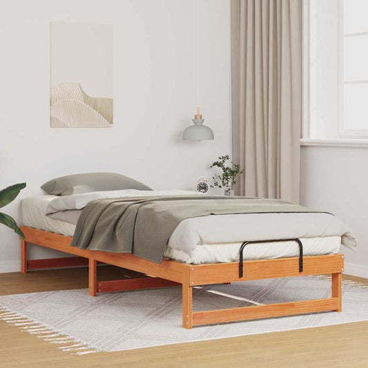 Struttura del letto Marrone 90 x 220 cm Pino massello | homemem39