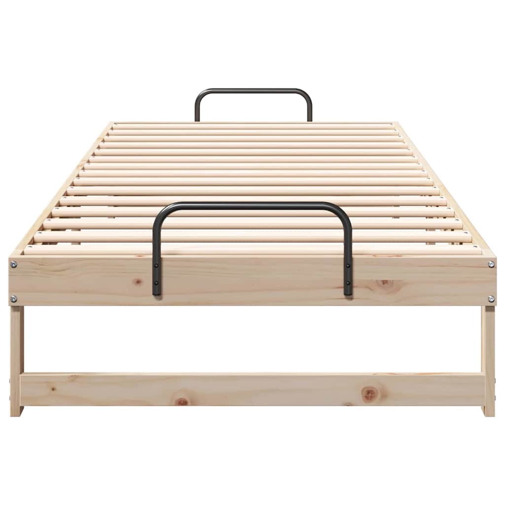 Struttura del letto Marrone 100 x 220 cm Pino massello | homemem39
