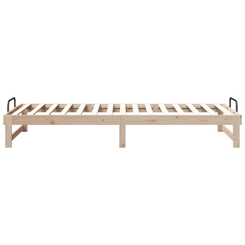 Struttura del letto Marrone 100 x 220 cm Pino massello | homemem39