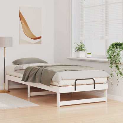 Struttura del letto Bianco 100 x 220 cm Pino massello | homemem39