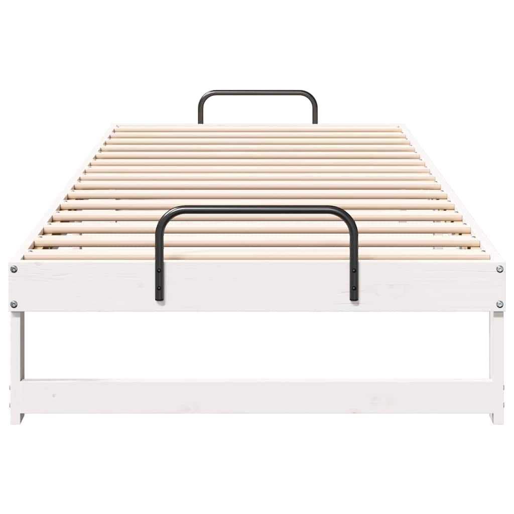 Struttura del letto Bianco 100 x 220 cm Pino massello | homemem39