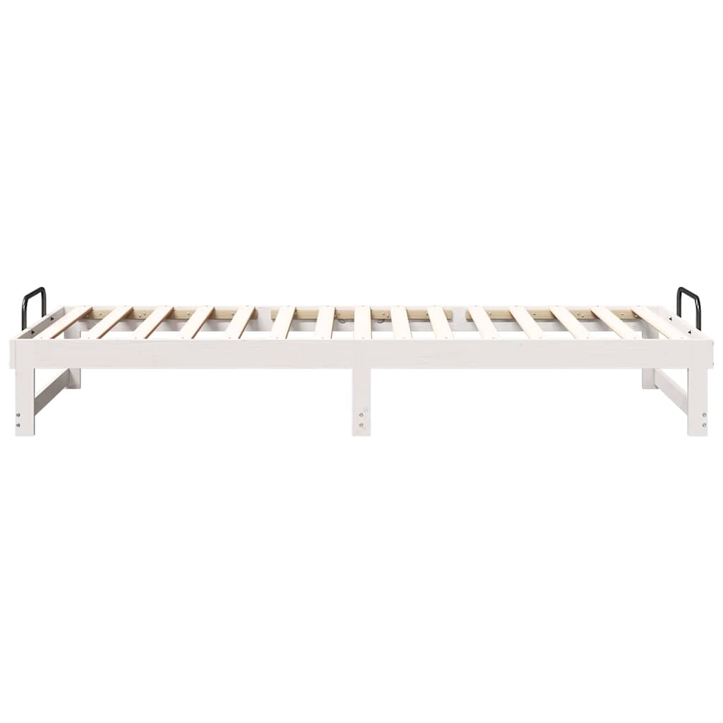 Struttura del letto Bianco 100 x 220 cm Pino massello | homemem39