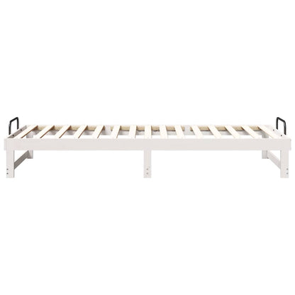 Struttura del letto Bianco 100 x 220 cm Pino massello | homemem39