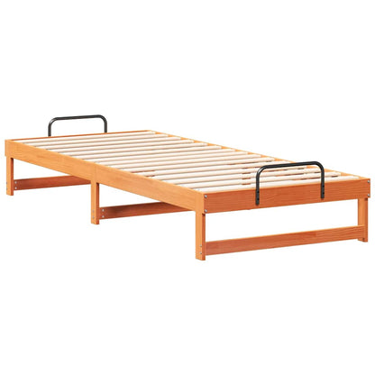Struttura del letto Marrone 100 x 220 cm Pino massello | homemem39