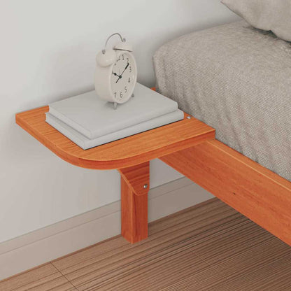 Letto con Tavolini Laterali Marrone cerato 90 x 210 cm