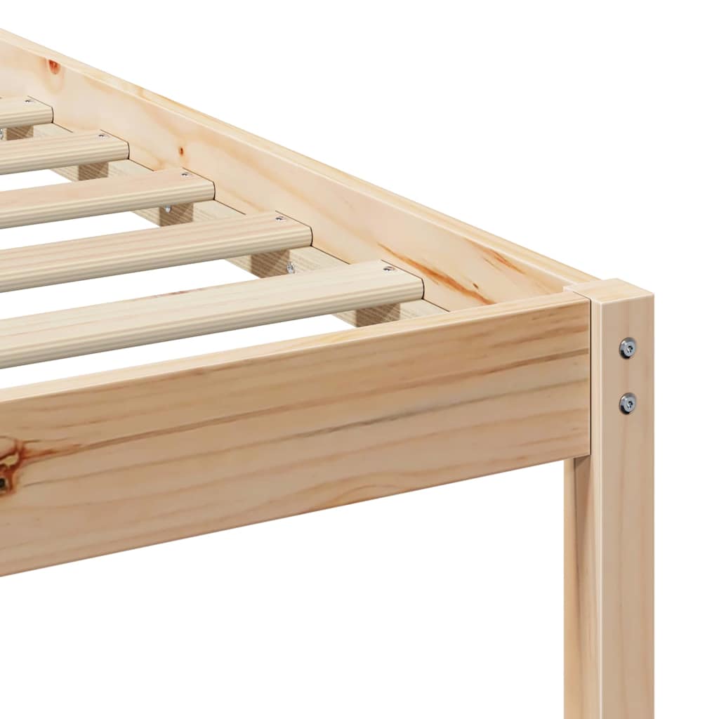 Letto con Tavolini Laterali Naturale 200 x 210 cm Pino massello | homemem39